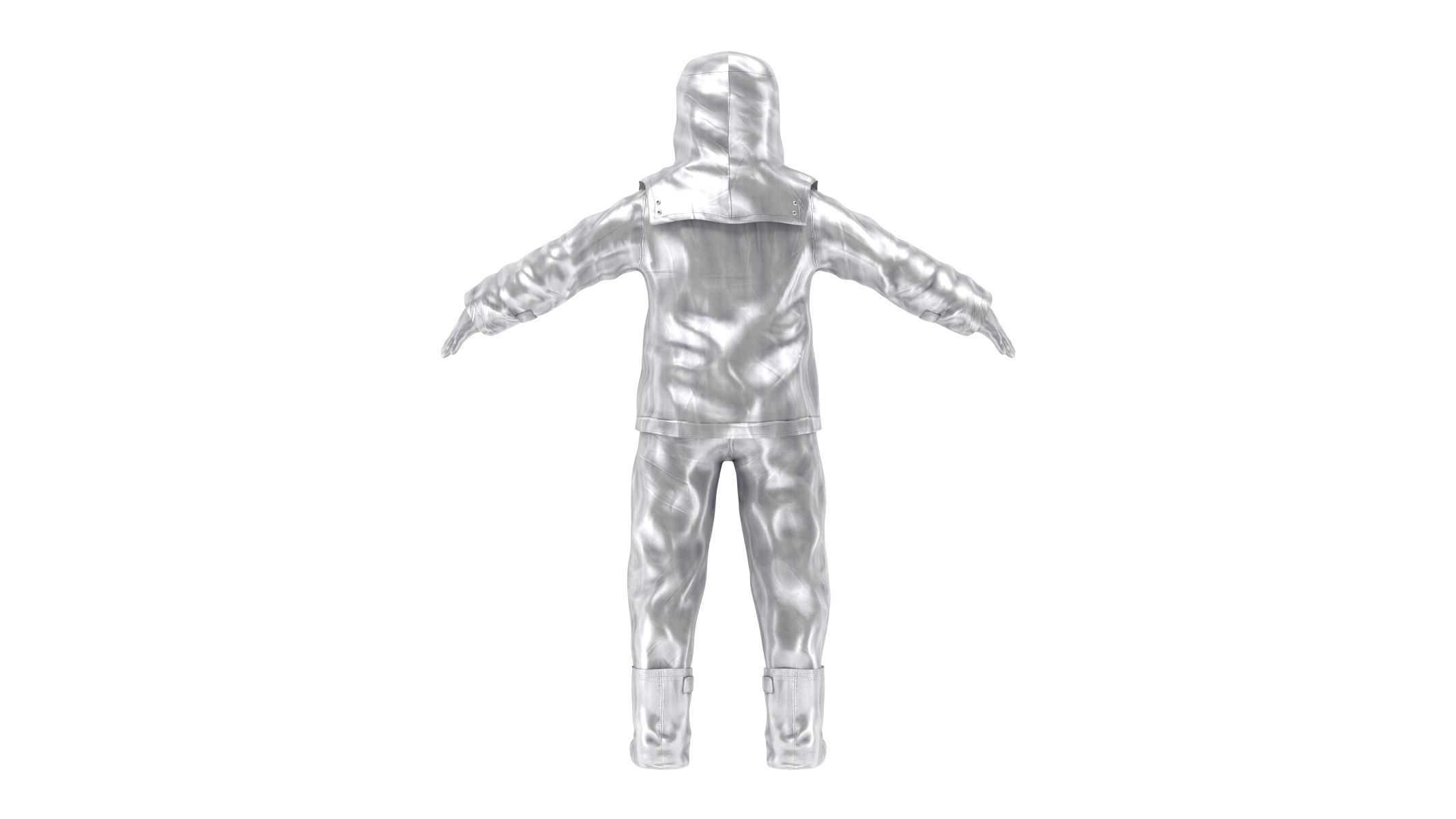 Fire Proximity Suit Low-poly 3D model_4
