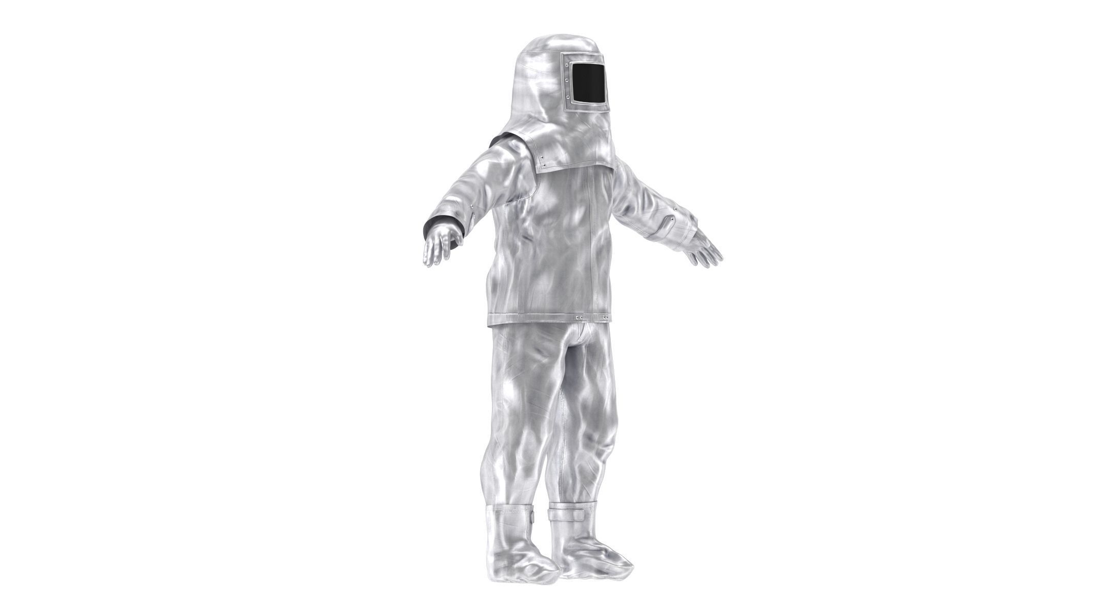 Fire Proximity Suit Low-poly 3D model_1