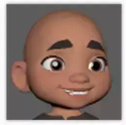 202106027 cartoon character with bald head