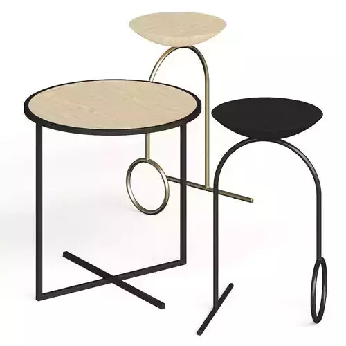 Viccarbe Giro and Holy Day Coffee Tables 3D model