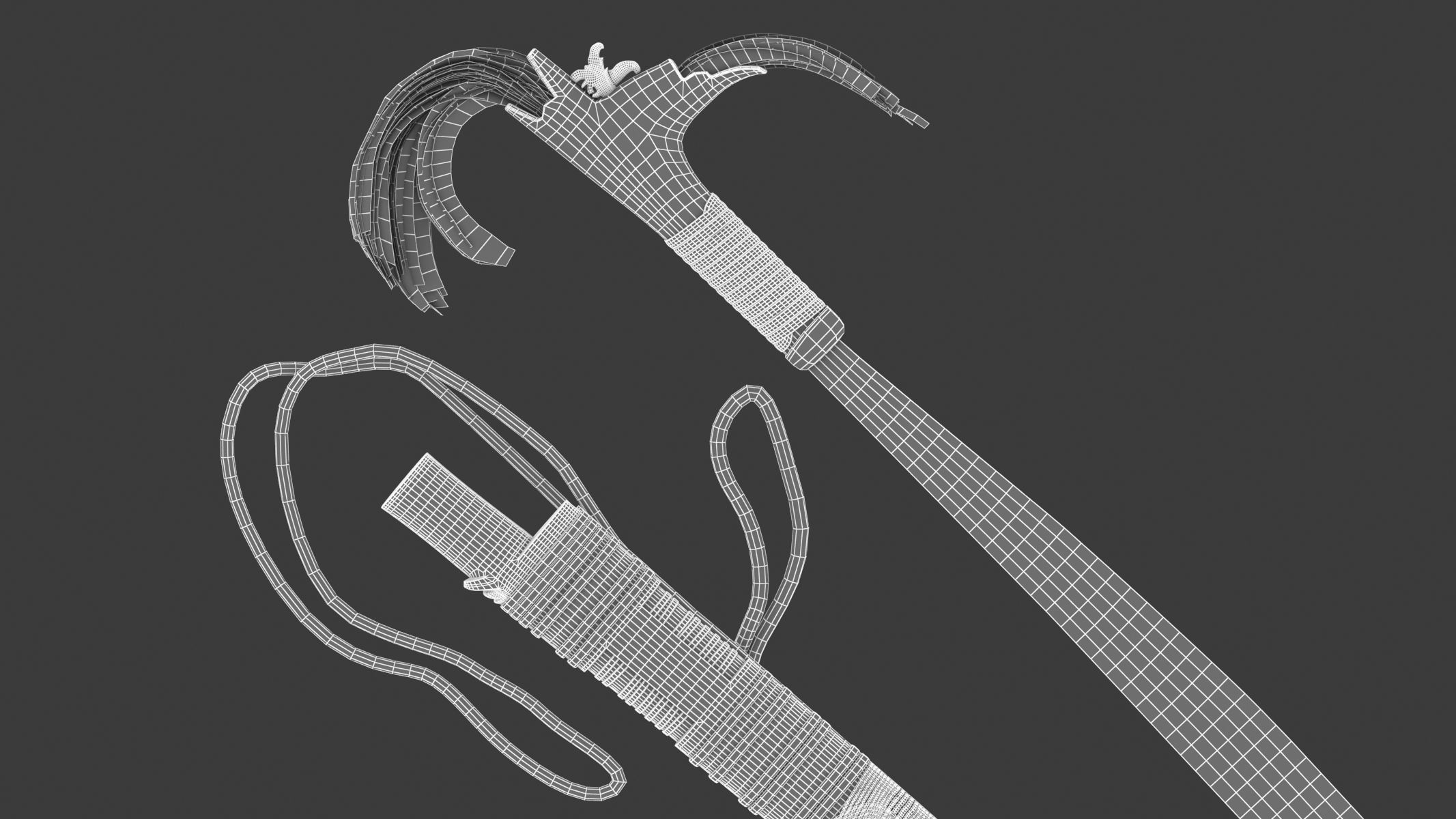 Mandau Knife  Low-poly 3D model_16