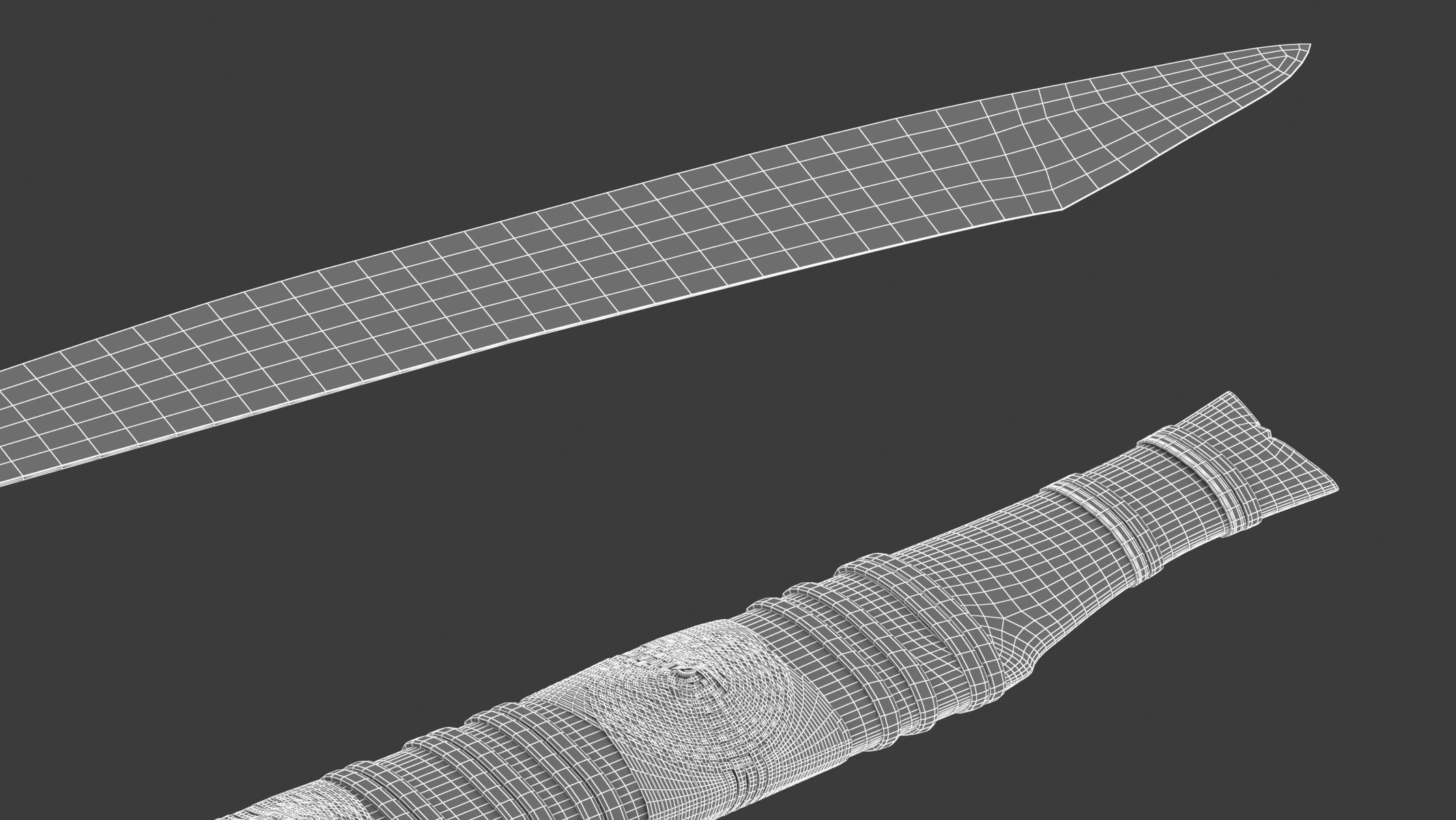 Mandau Knife  Low-poly 3D model_19