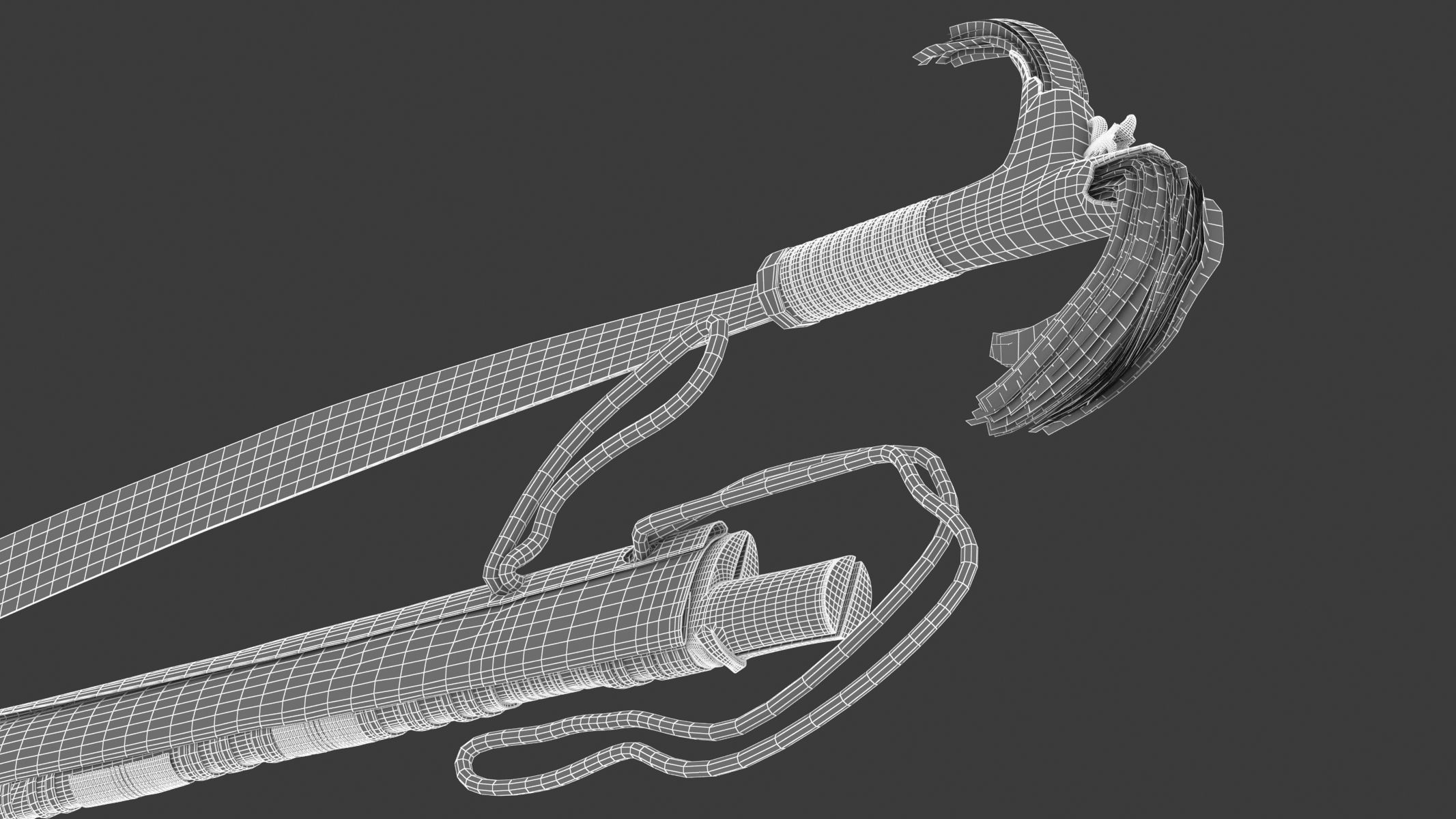 Mandau Knife  Low-poly 3D model_17