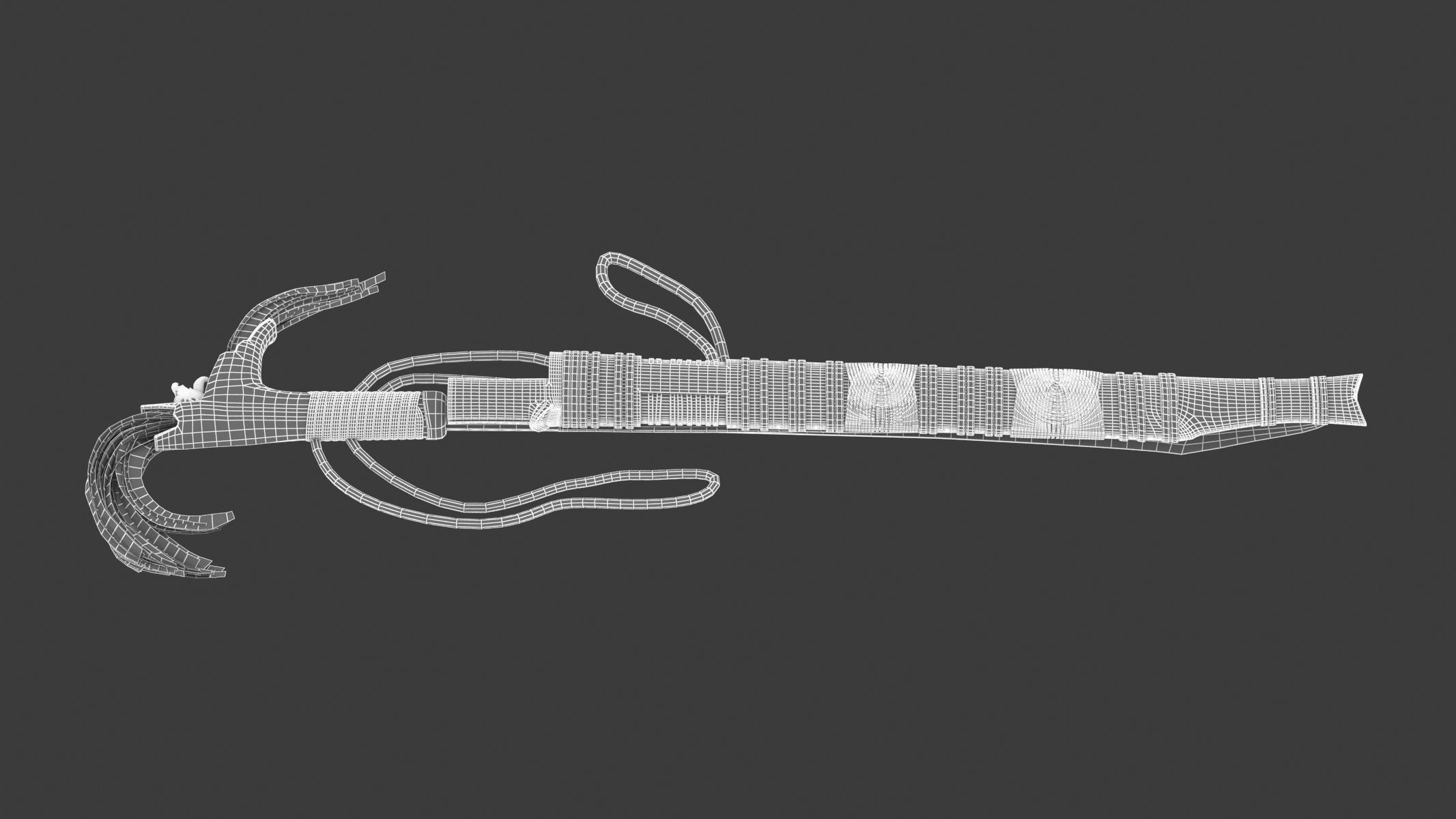 Mandau Knife  Low-poly 3D model_13