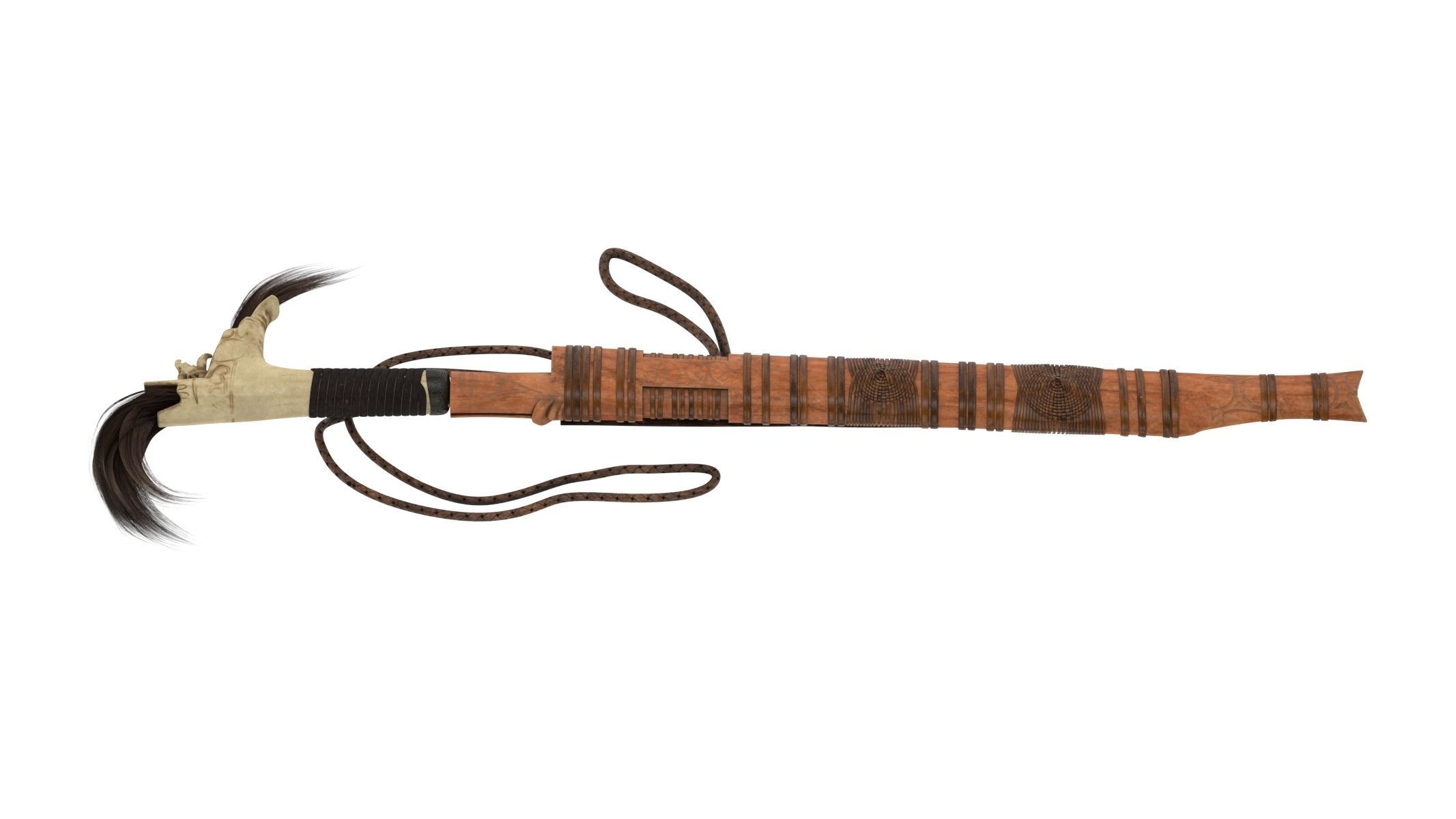 Mandau Knife  Low-poly 3D model_3