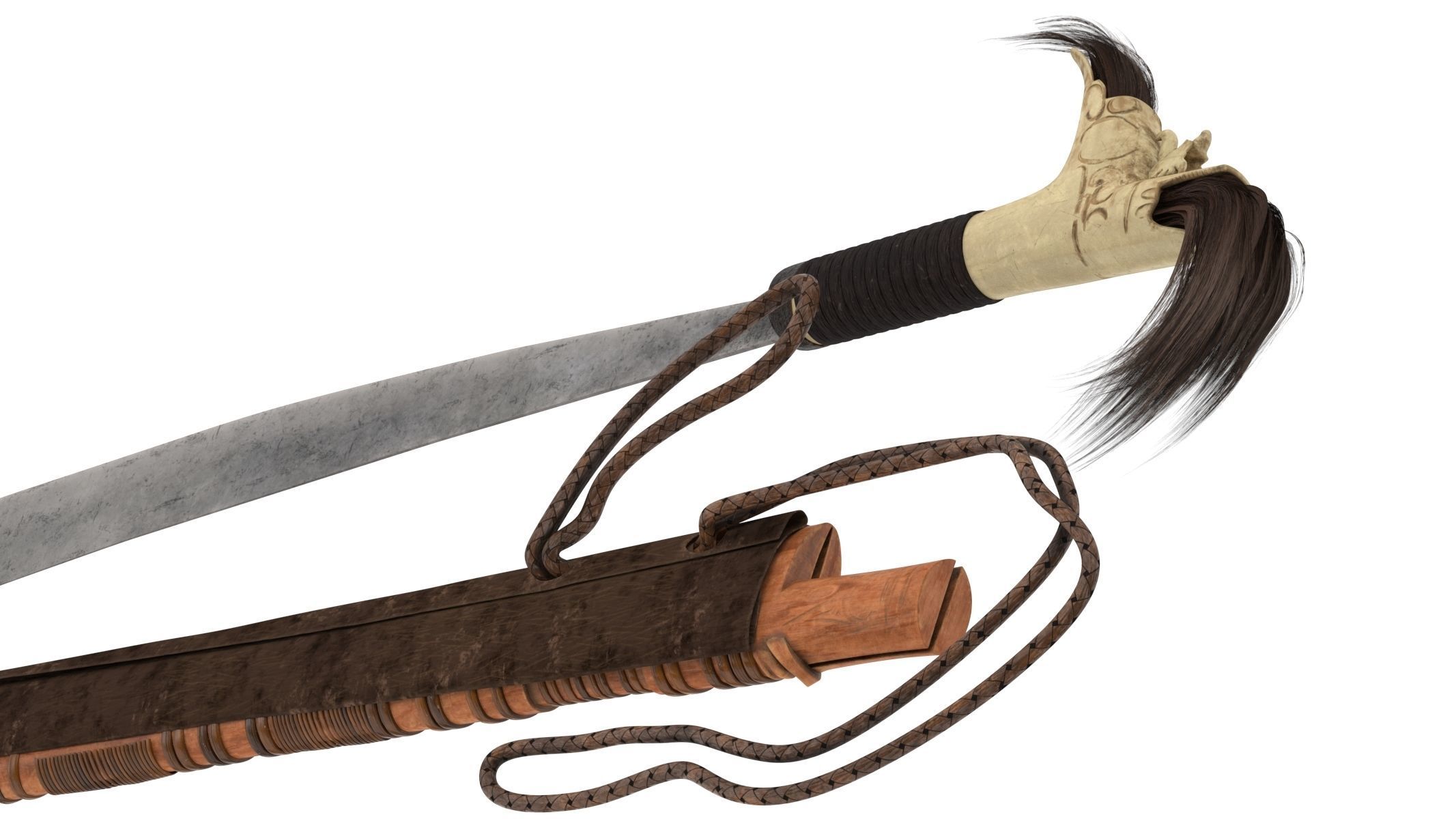 Mandau Knife  Low-poly 3D model_7