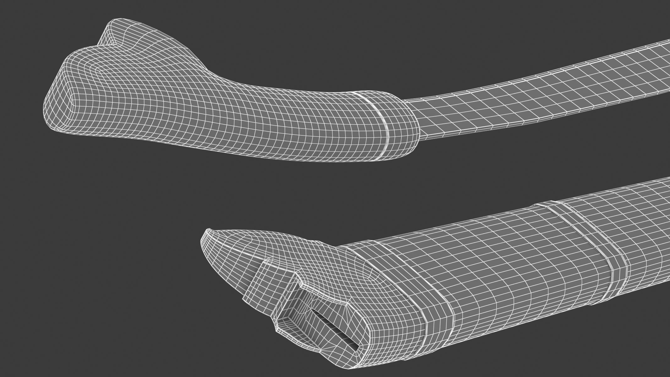 Parang Knife Low-poly 3D model_18