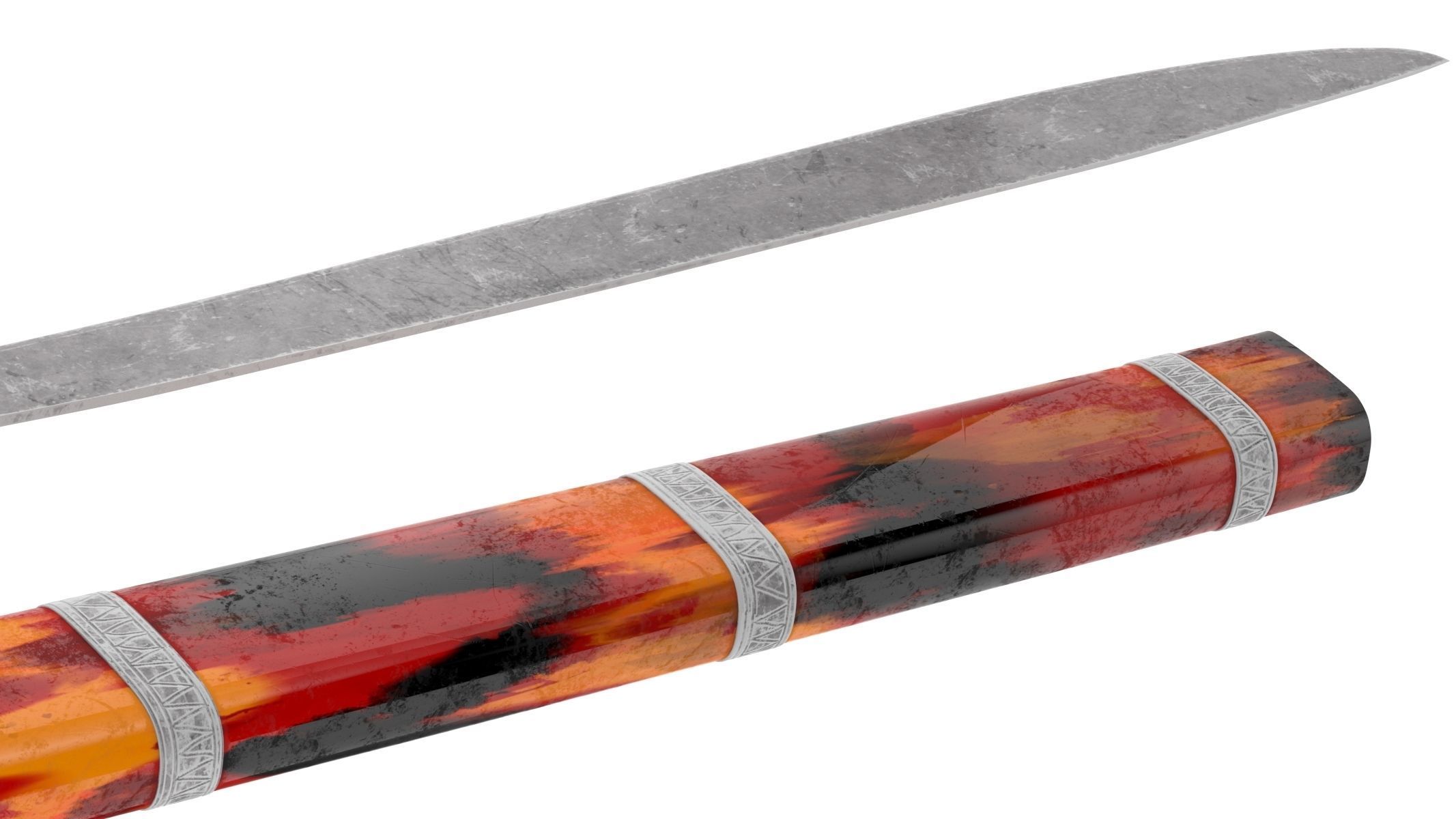 Parang Knife Low-poly 3D model_9