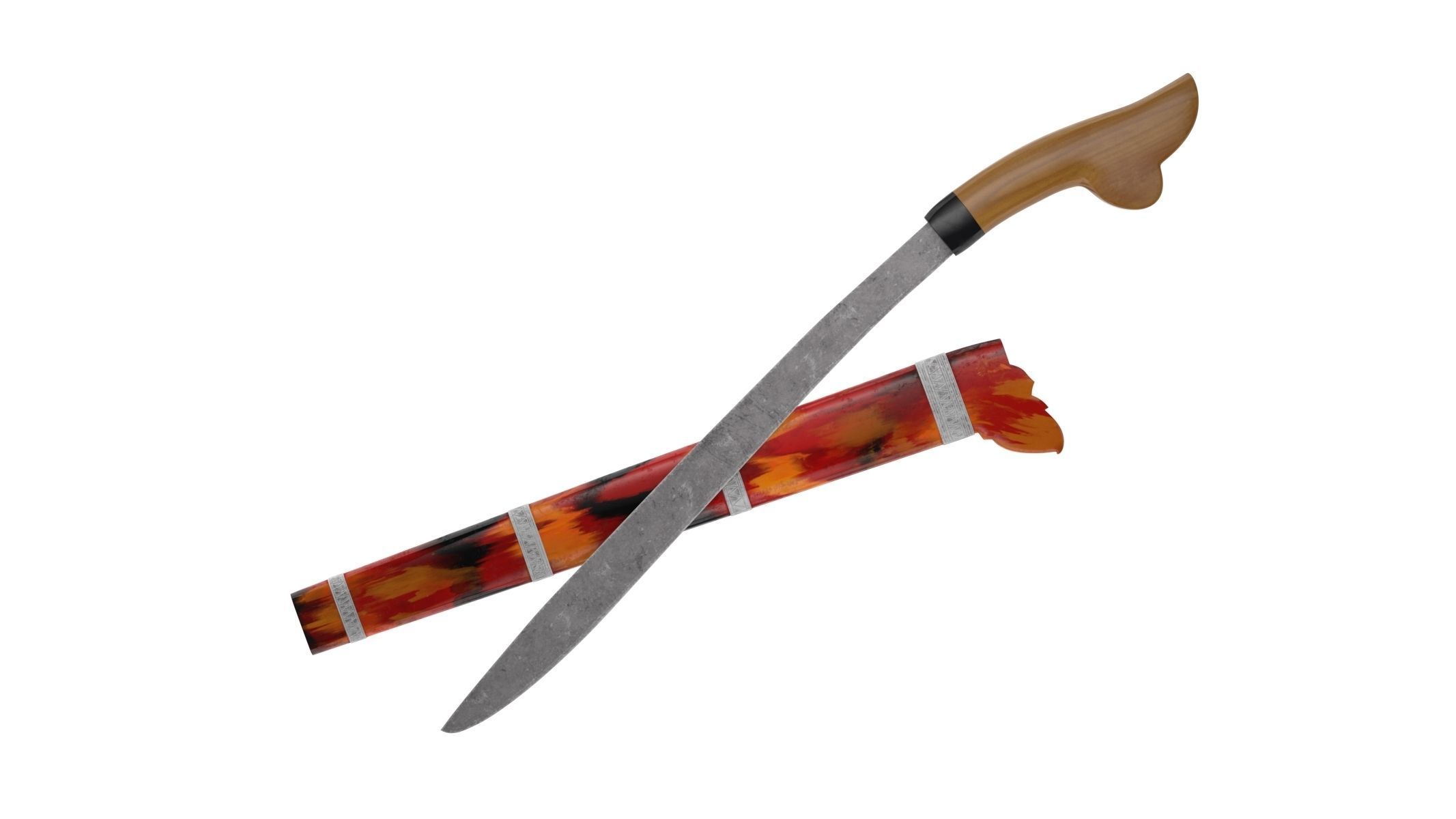 Parang Knife Low-poly 3D model_5