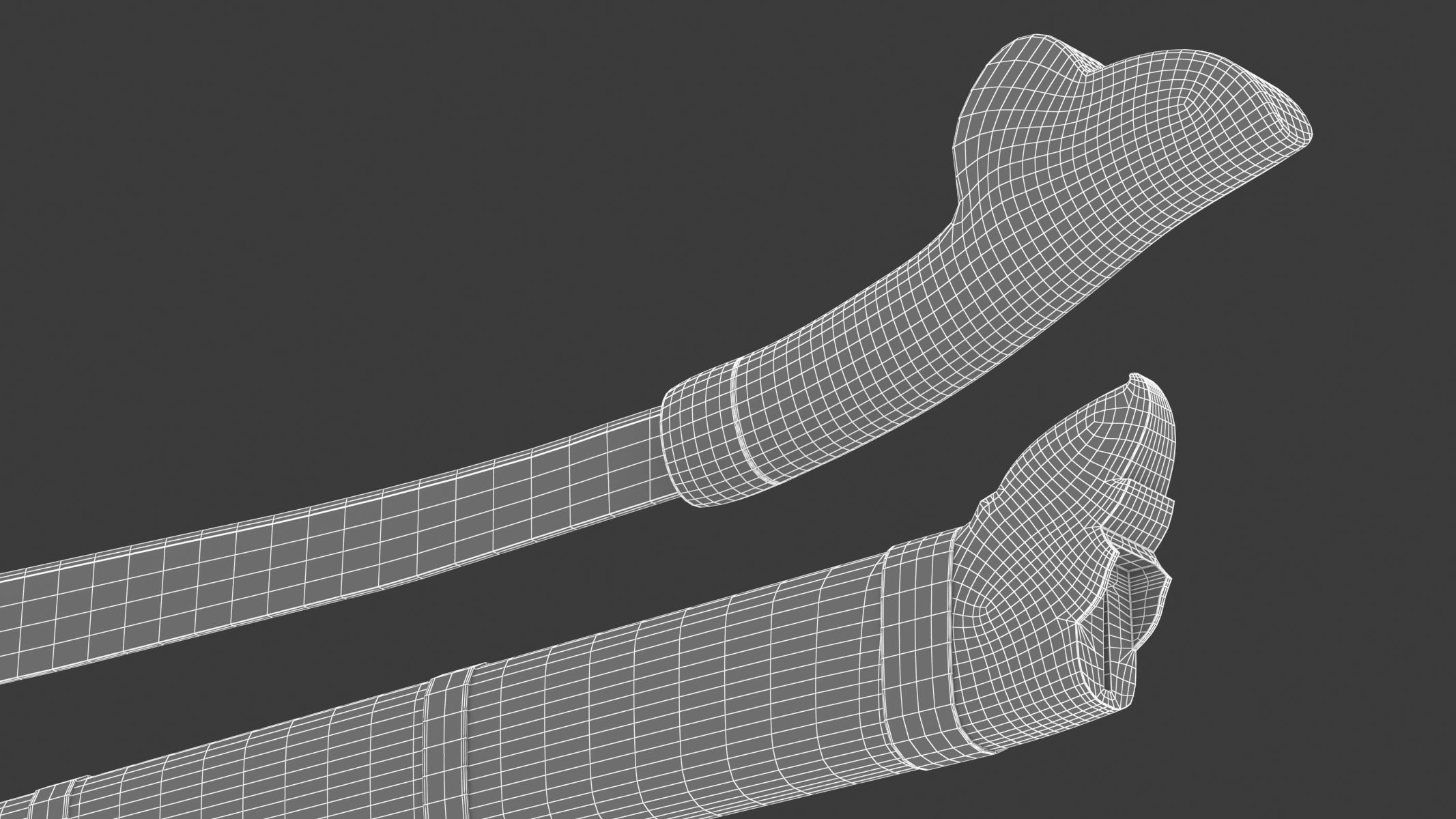 Parang Knife Low-poly 3D model_17