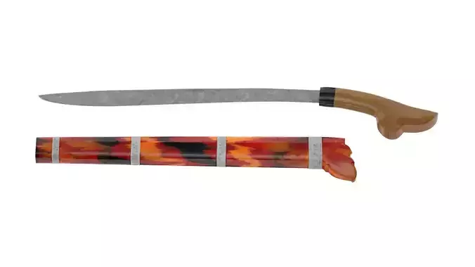 Parang Knife Low-poly 3D model