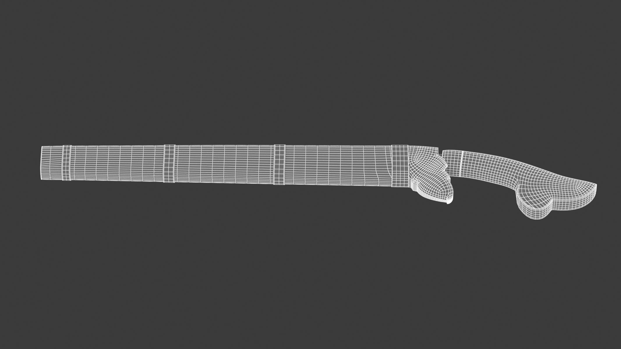 Parang Knife Low-poly 3D model_13