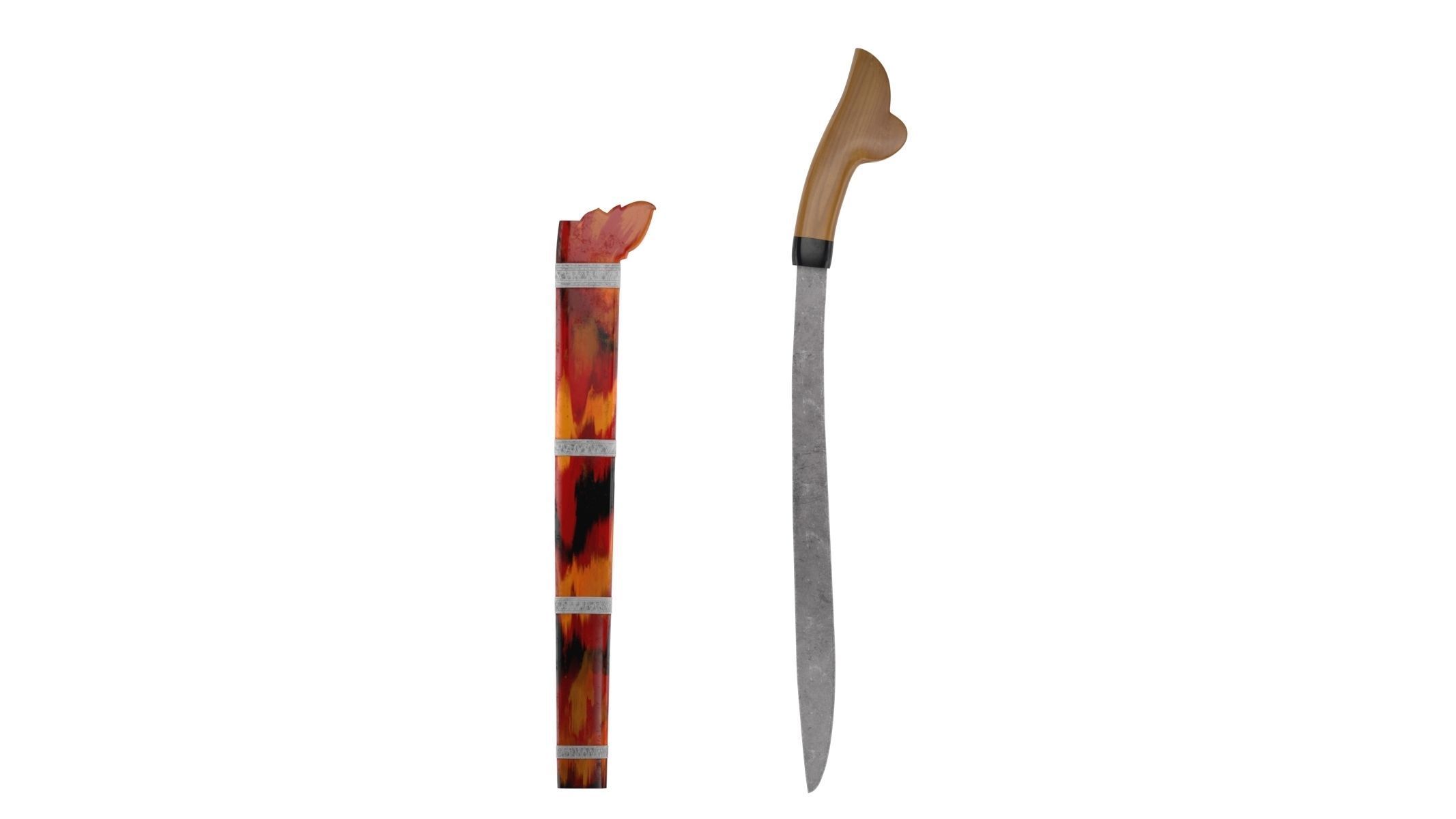 Parang Knife Low-poly 3D model_4