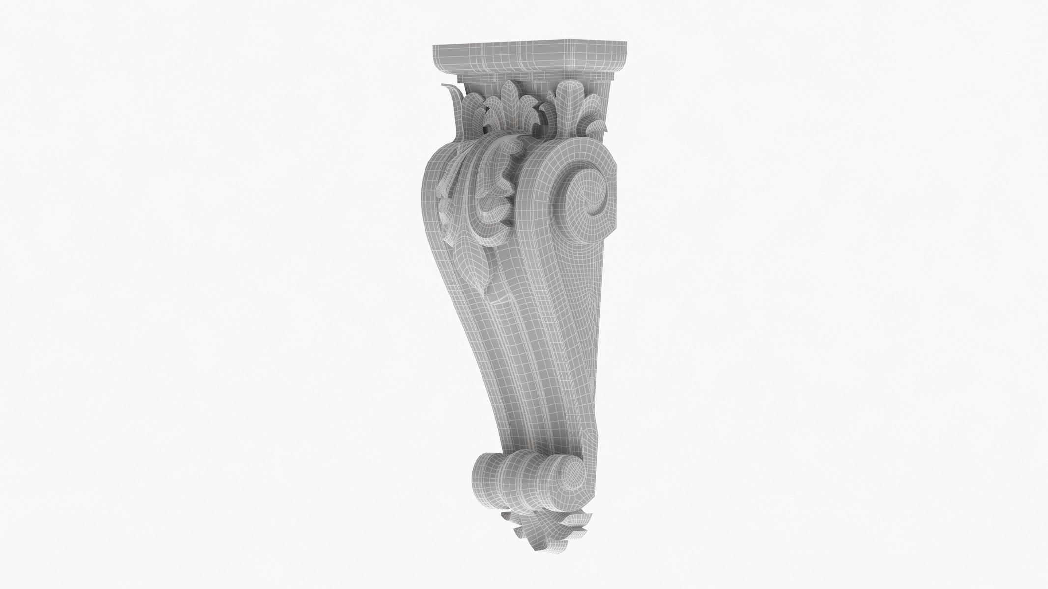 Scroll Corbel 62 3D model_7