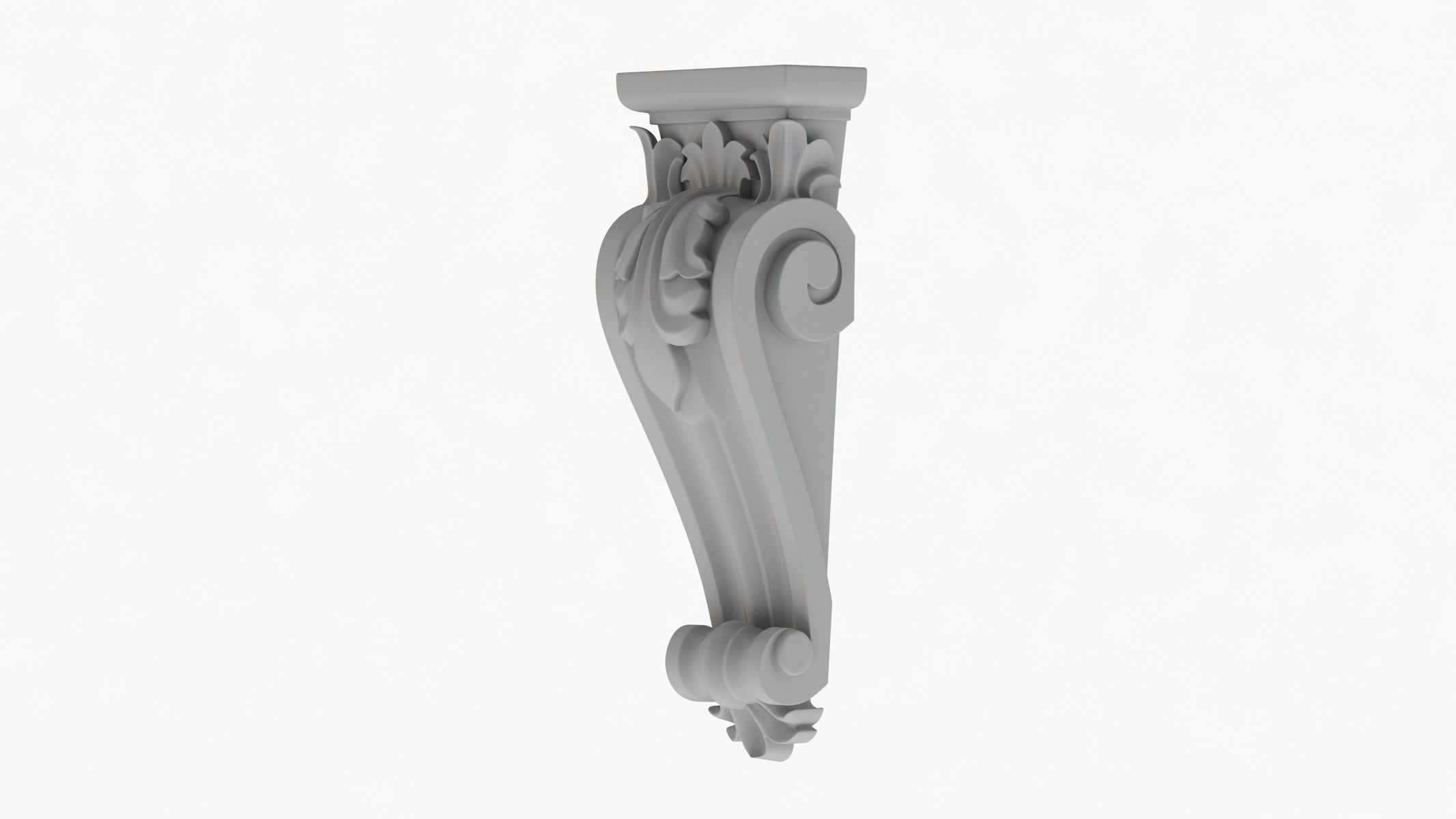 Scroll Corbel 62 3D model_2
