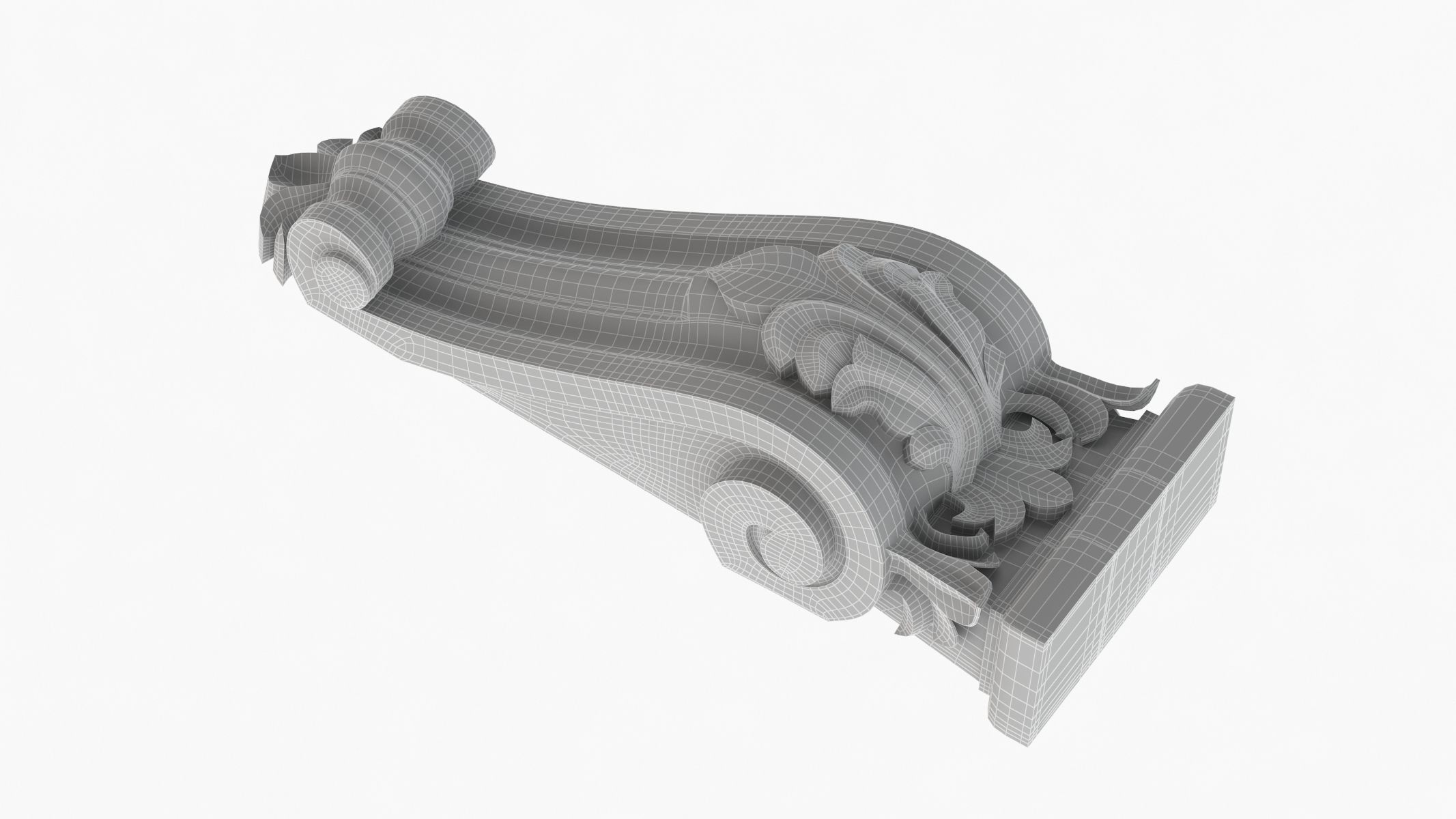 Scroll Corbel 62 3D model_9