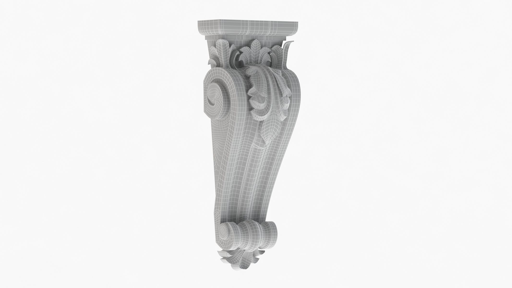 Scroll Corbel 62 3D model_5
