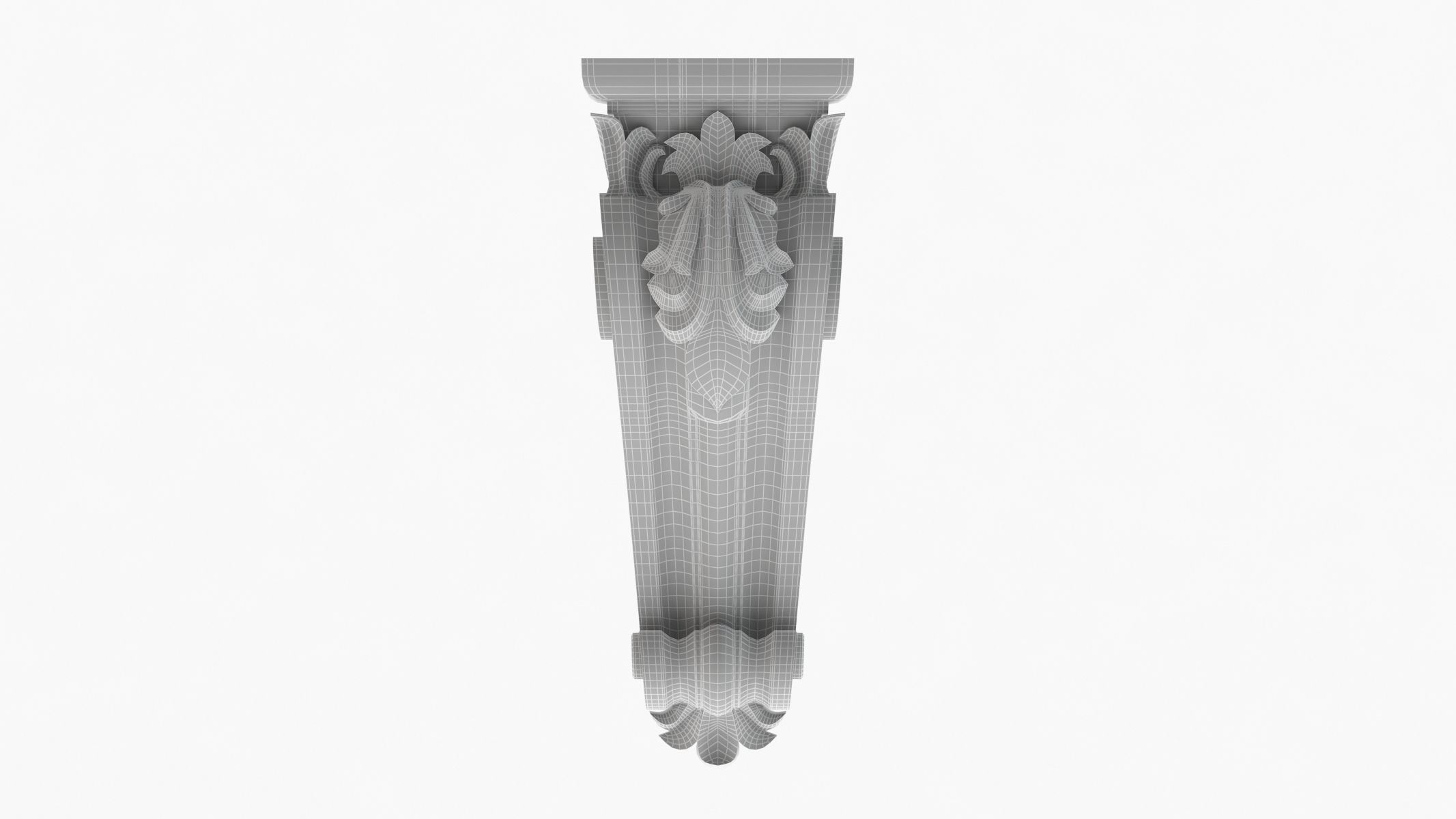 Scroll Corbel 62 3D model_6