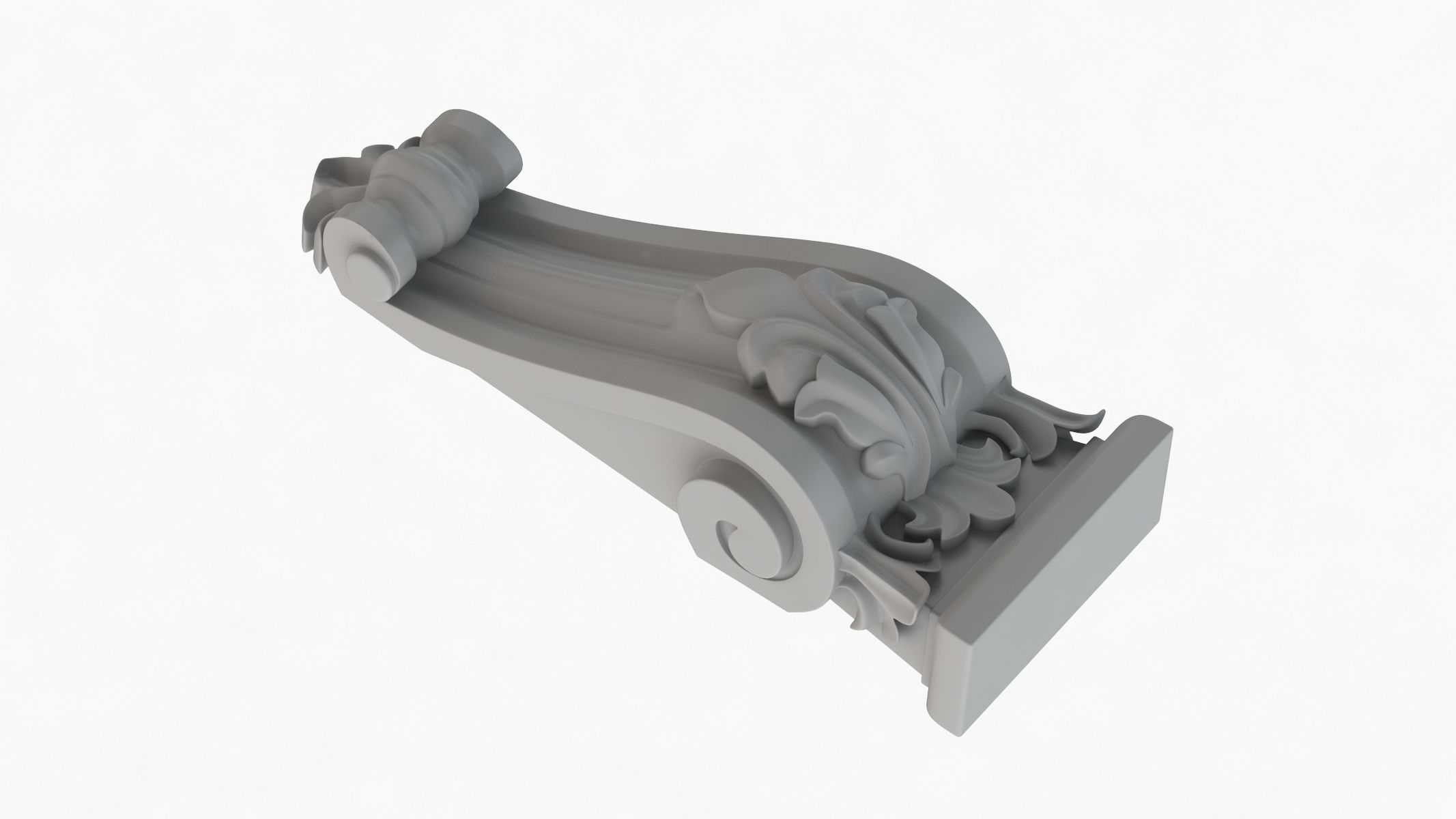 Scroll Corbel 62 3D model_4