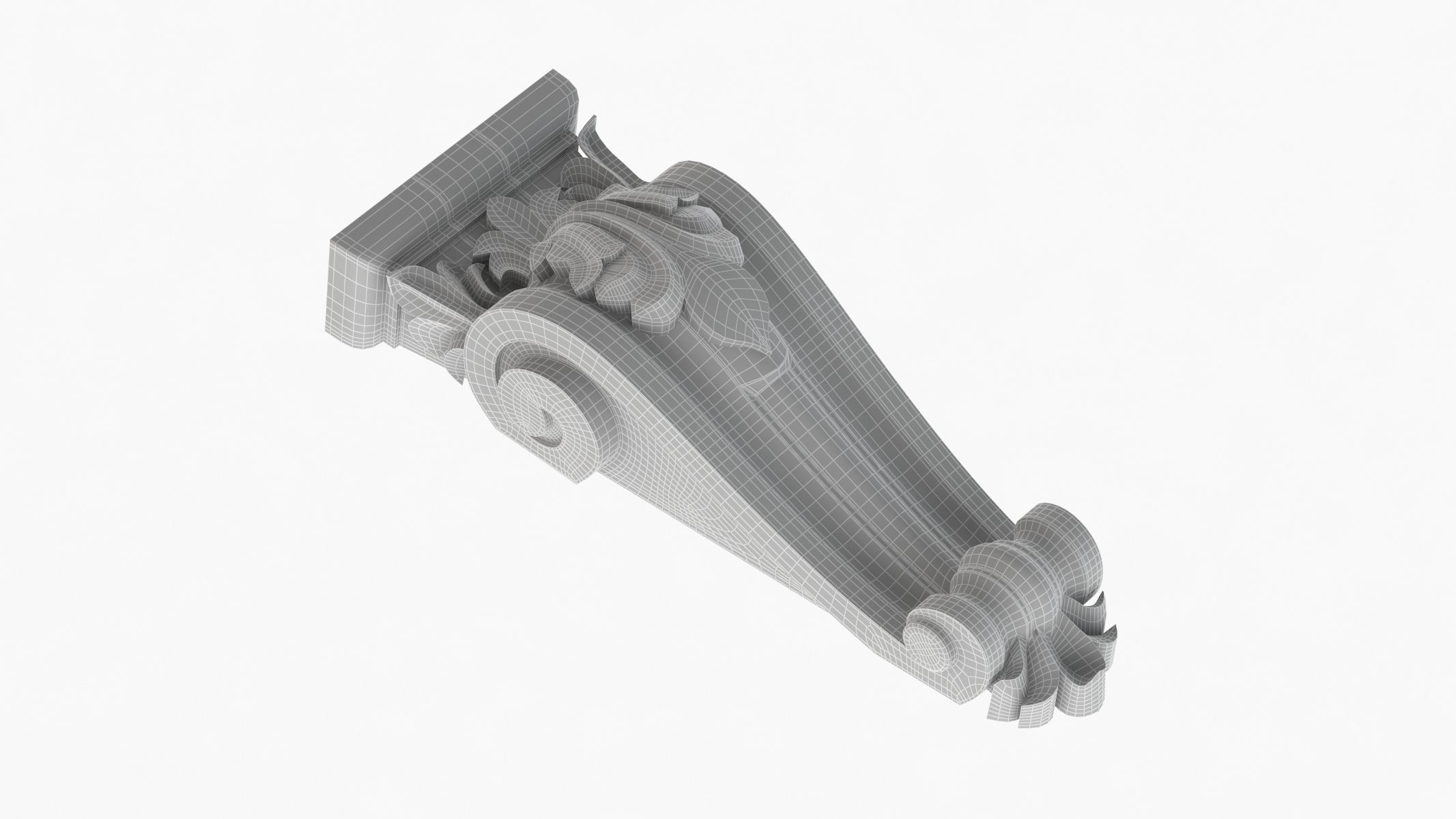 Scroll Corbel 62 3D model_8