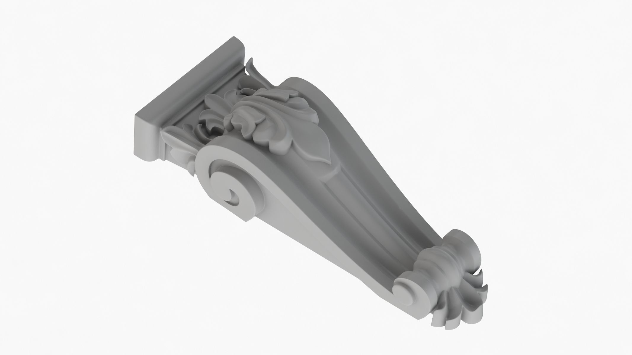 Scroll Corbel 62 3D model_3