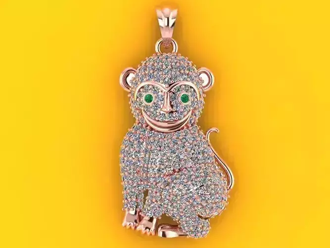 Monkey pendant - Zodiac pendant - N311