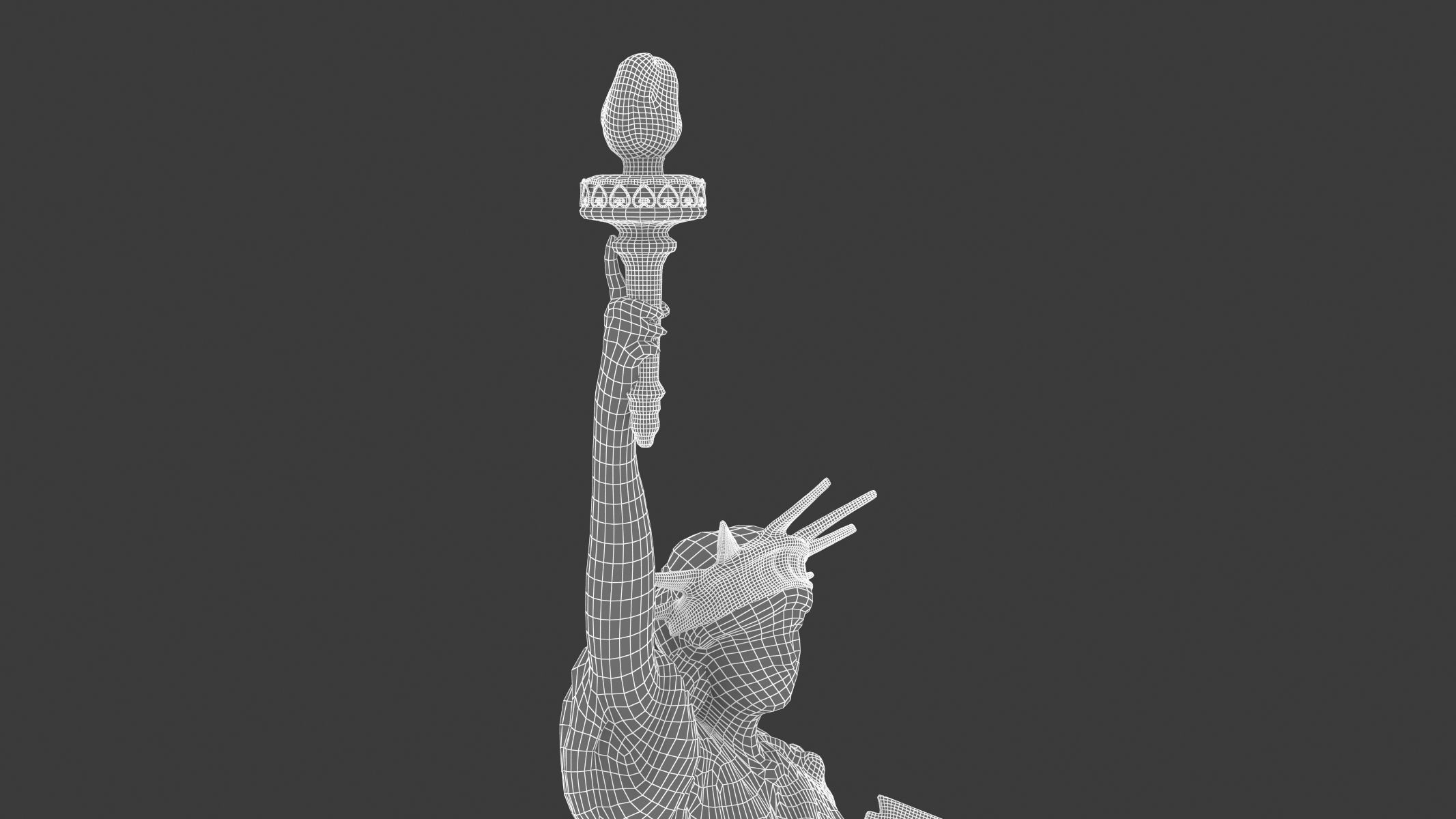 Statue of Liberty Low-poly 3D model_17