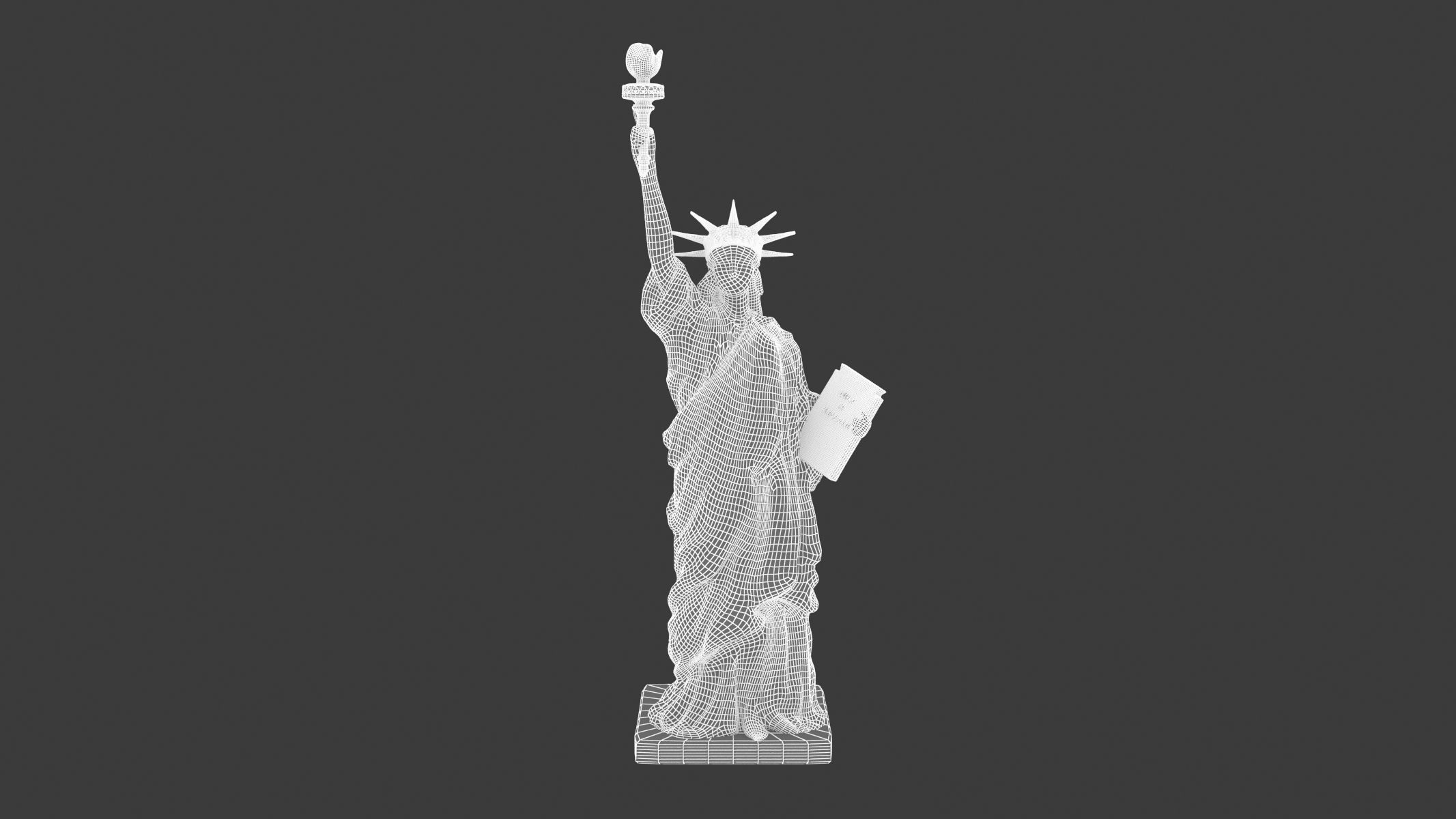 Statue of Liberty Low-poly 3D model_10