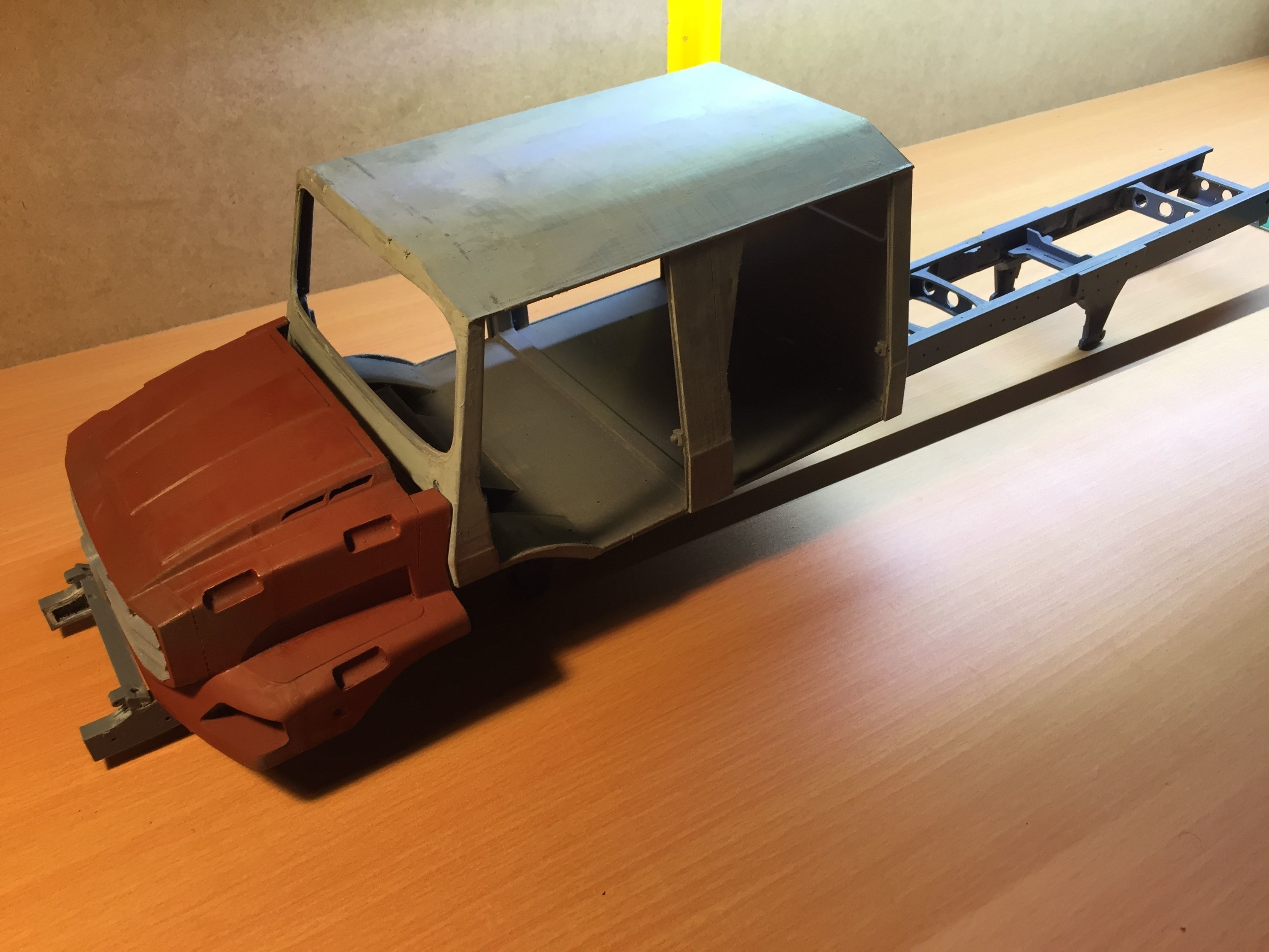 Mercedes Benz Zetros truck crew cab and chassis STL 3D print model_8