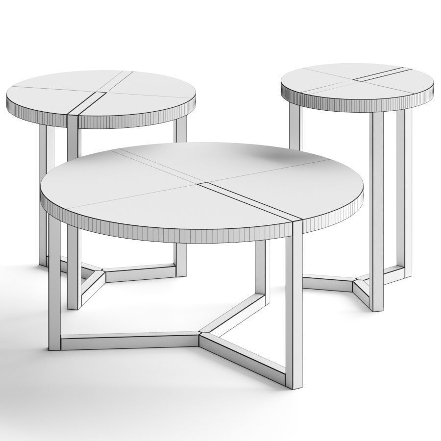 Duvivier Canapes Triolet Coffee Tables 3D model_1