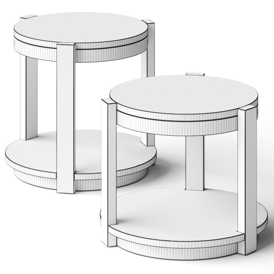 Jose Leite De Castro Parker Coffee Tables 3D model_1