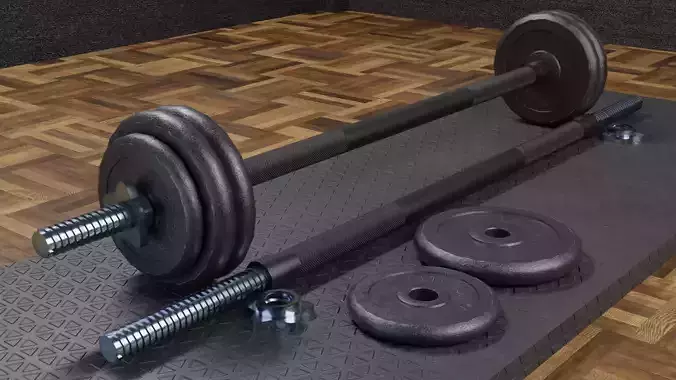 Dumbbells 120cm Lowpoly