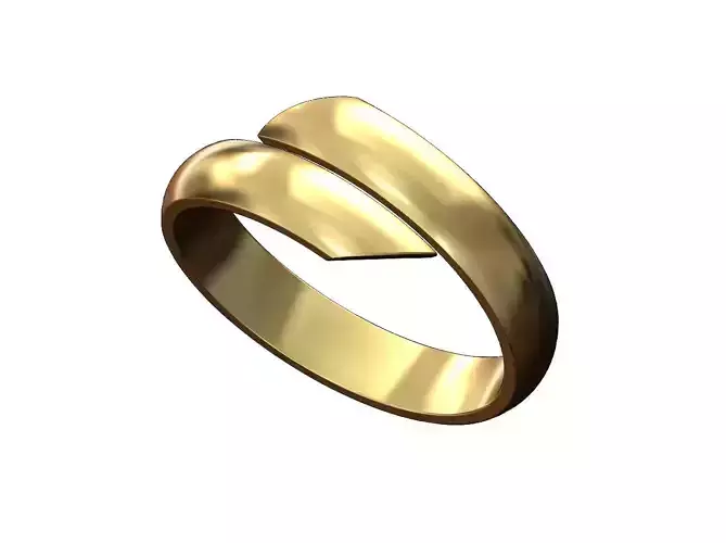 Large ribbon bypass band US sizes 5 to 11