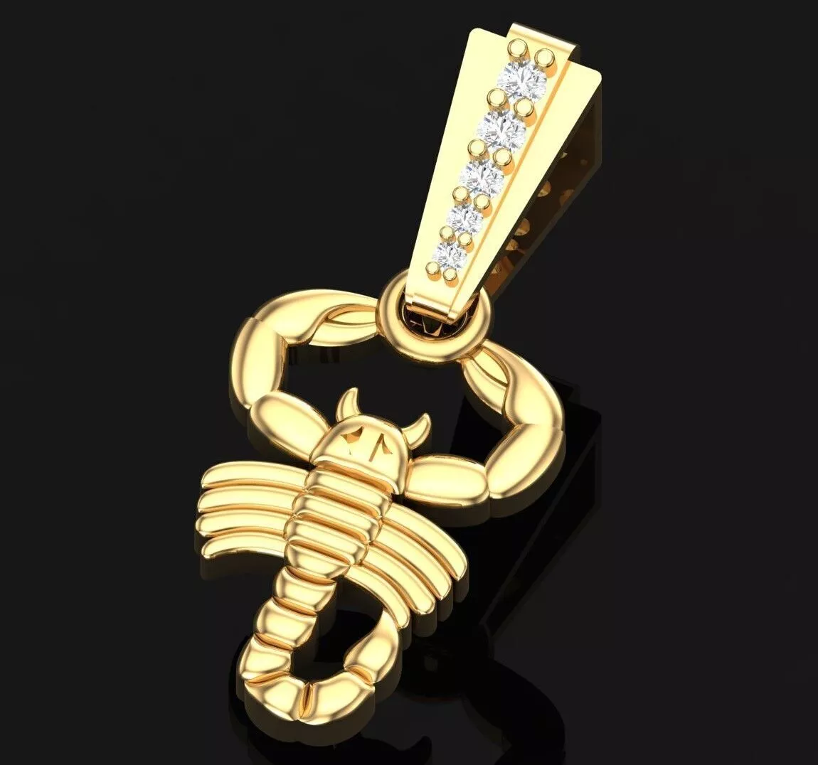 Scorpio Pendant 3d model 3D print model 3D print model