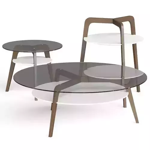 Roche Bobois Flying Glass Coffee Tables