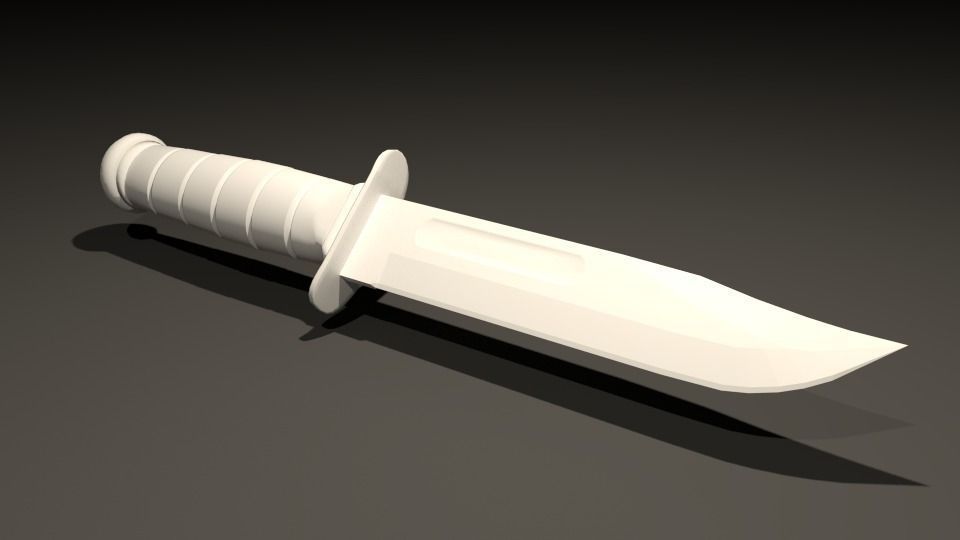 USMC KA-BAR Knife  Low-poly 3D model_4