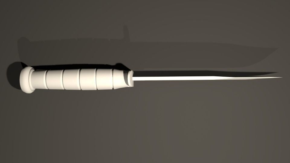 USMC KA-BAR Knife  Low-poly 3D model_2
