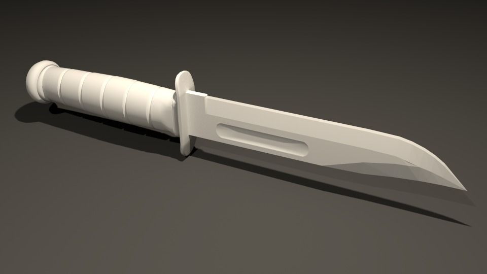 USMC KA-BAR Knife  Low-poly 3D model_6