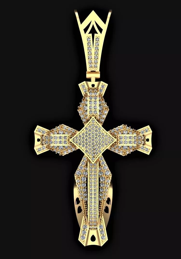 Cross pendant 3D print model 3D print model