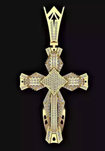 Cross pendant 3D print model