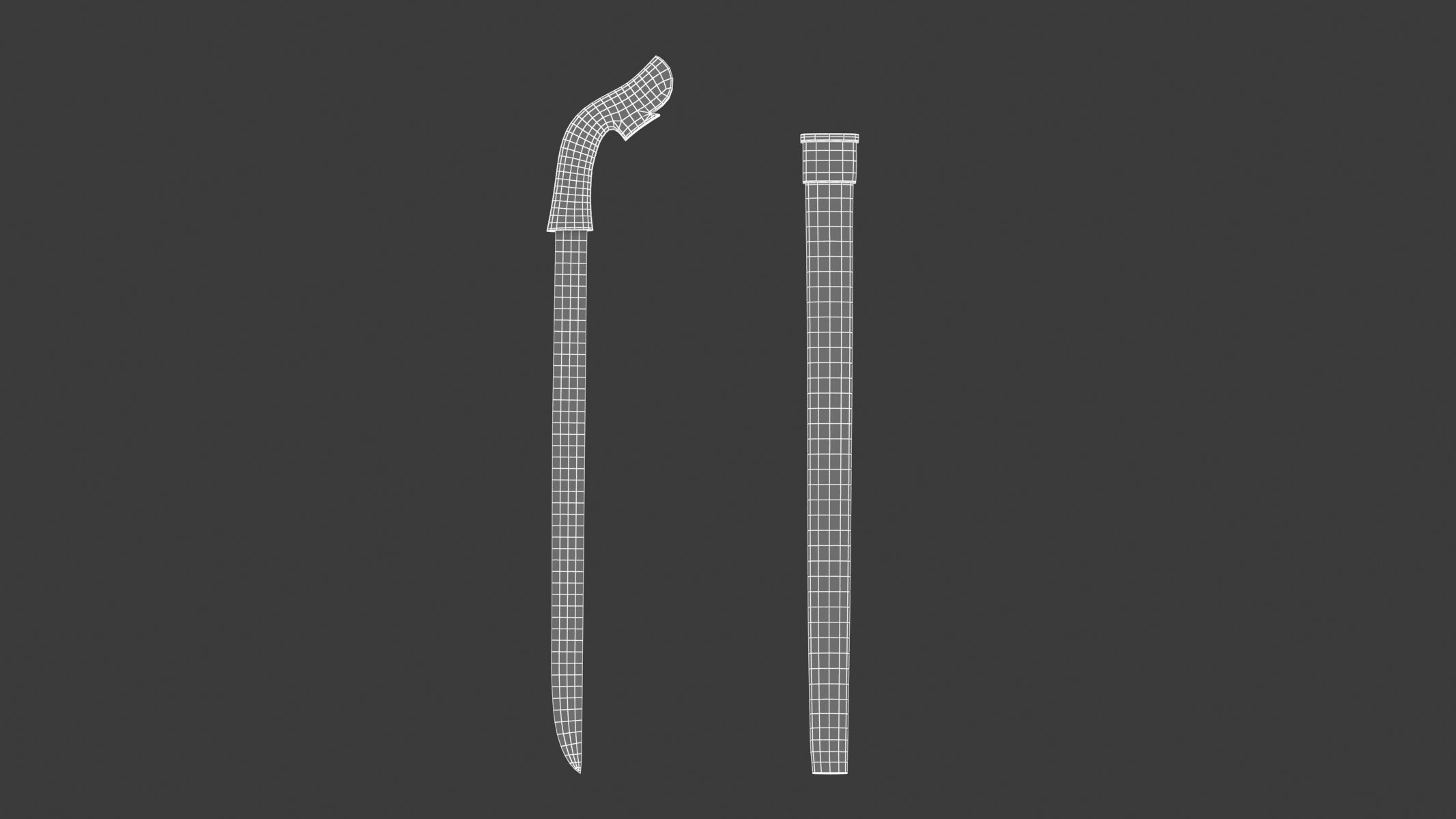 Luwuk Sword Low-poly 3D model_14
