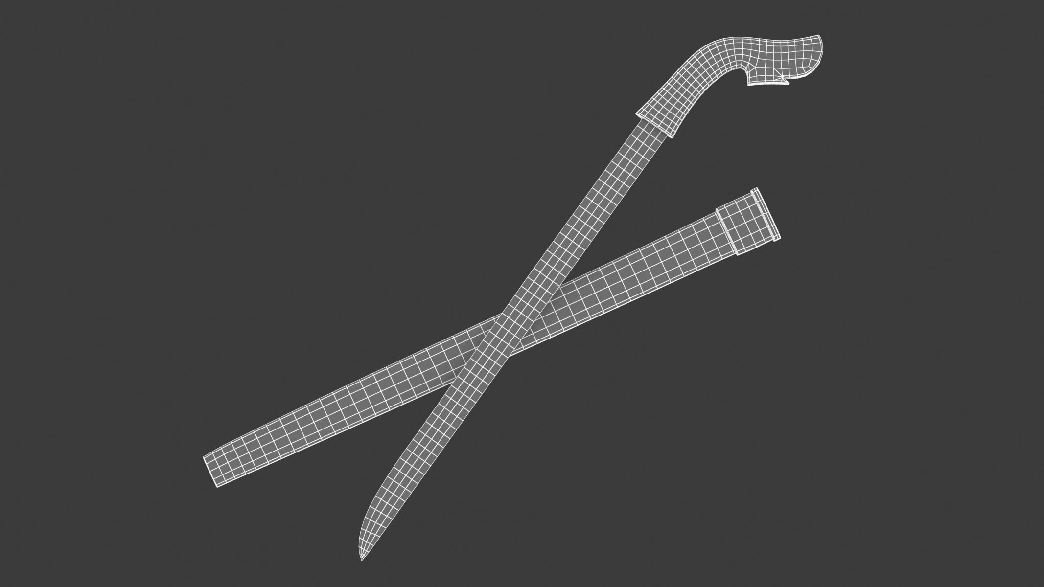 Luwuk Sword Low-poly 3D model_15