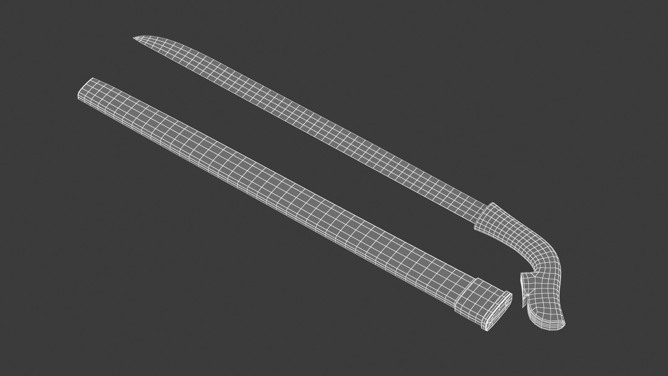 Luwuk Sword Low-poly 3D model_11