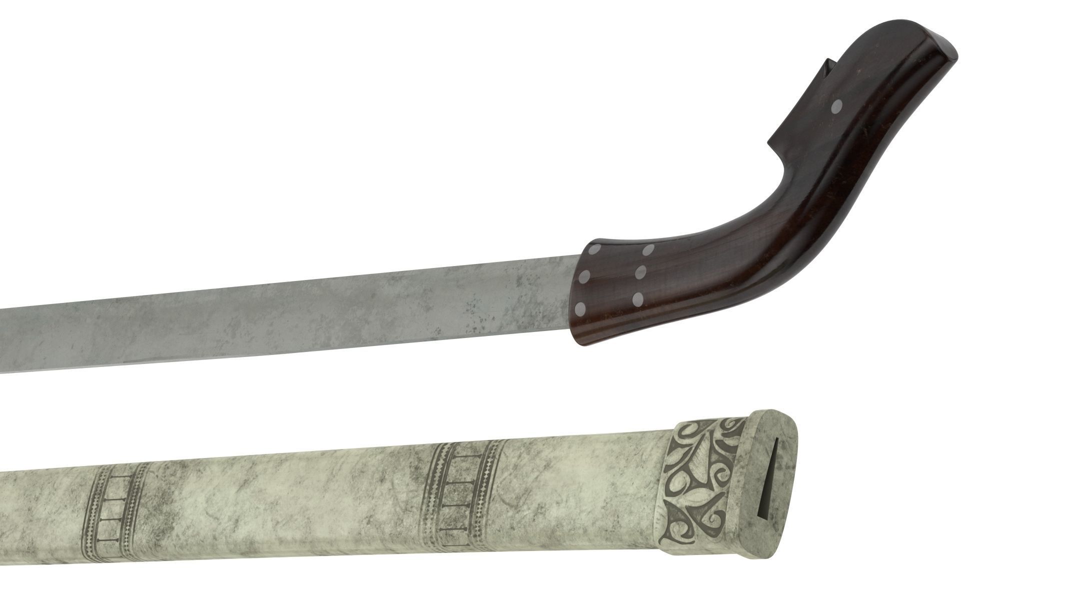 Luwuk Sword Low-poly 3D model_7