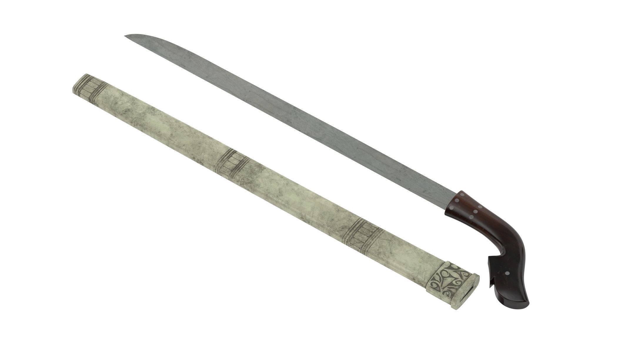 Luwuk Sword Low-poly 3D model_1