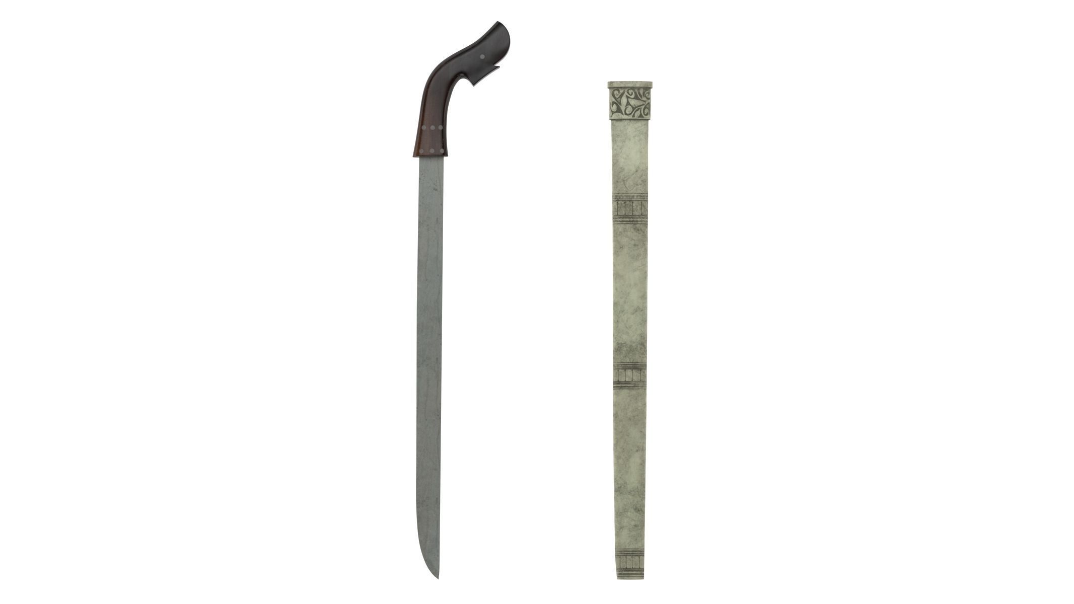 Luwuk Sword Low-poly 3D model_4