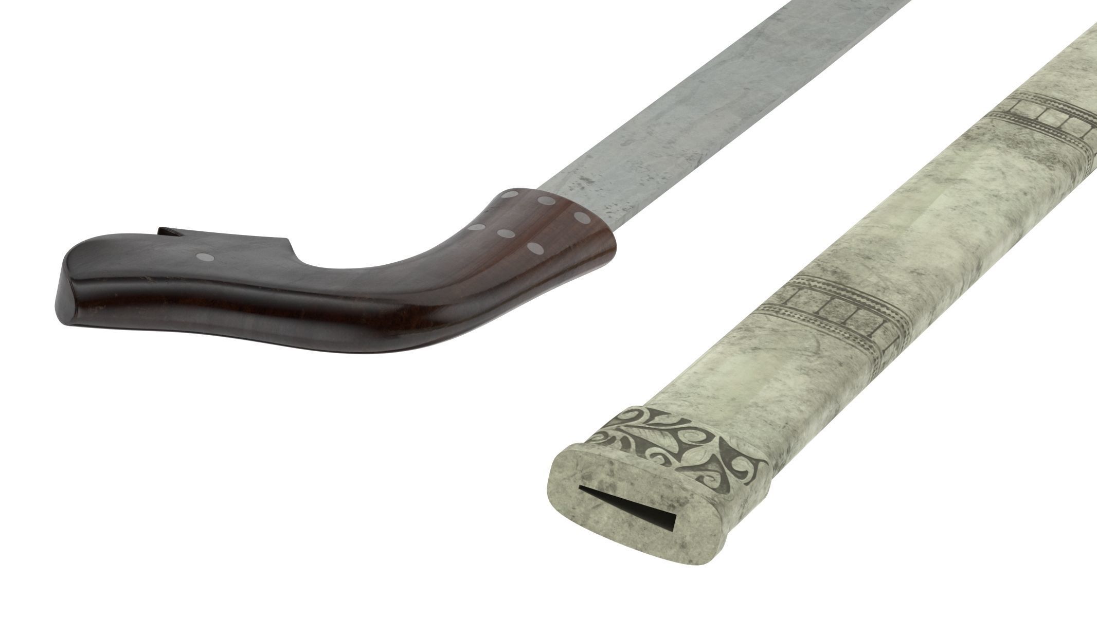 Luwuk Sword Low-poly 3D model_8