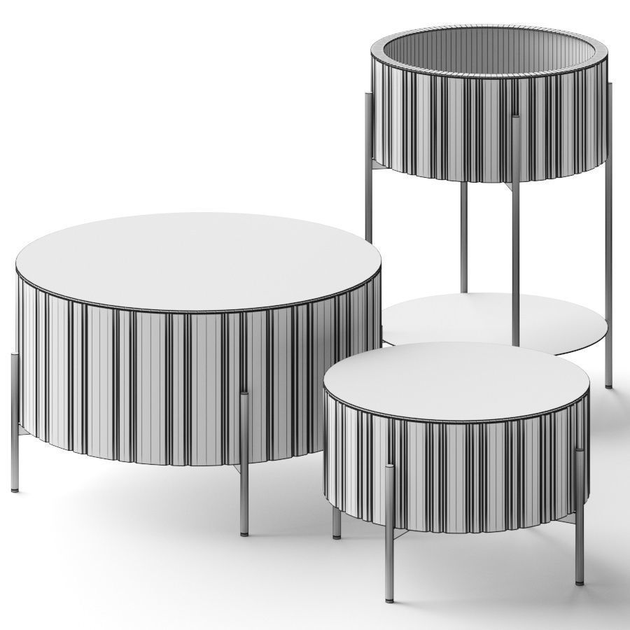 Muller Mobelfabrikation Twist Coffee Tables 3D model_2