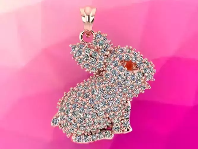 Rabbit pendant - Bunny pendant - Hare pendant - N795