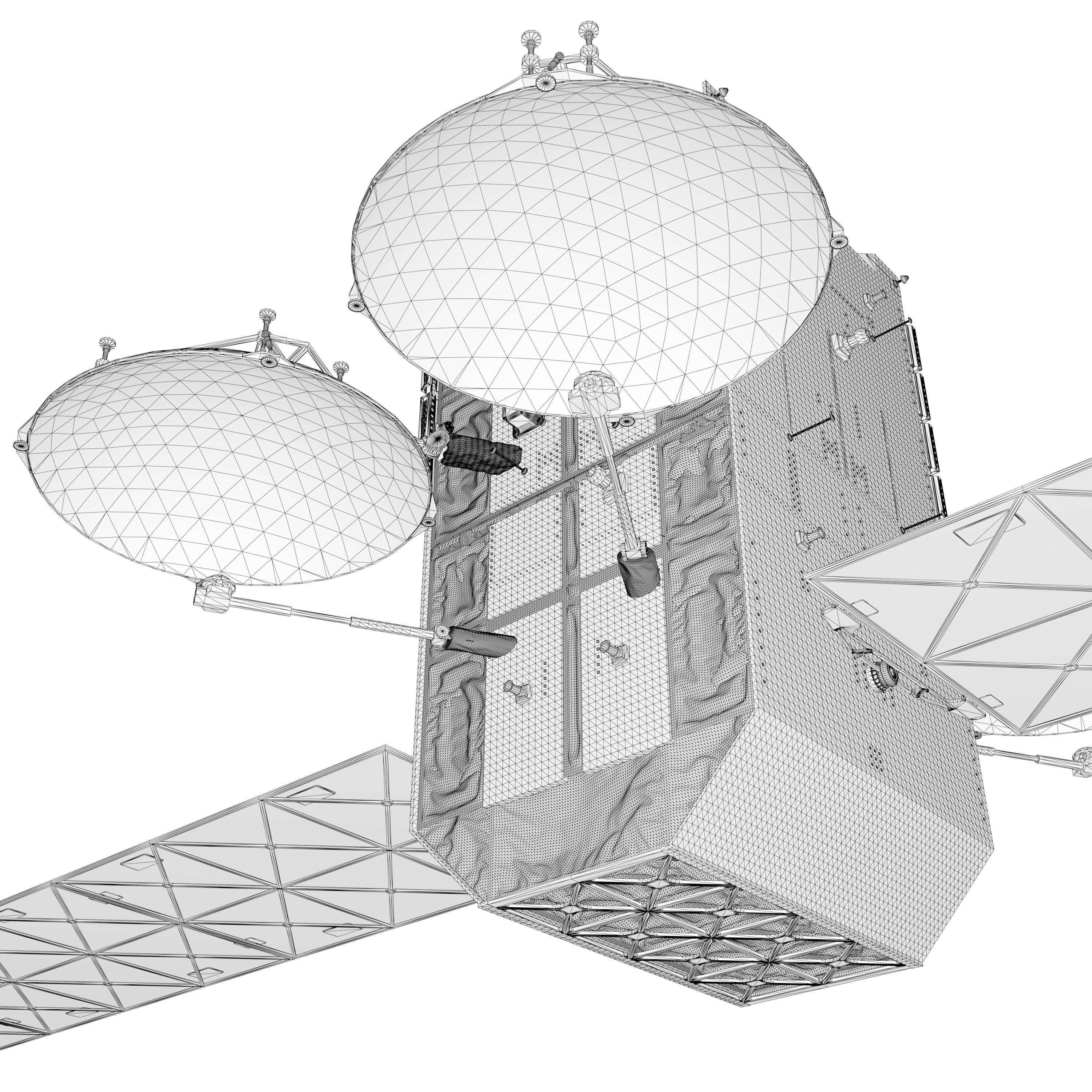 High Poly Com Satellite - C4D Octane 3D model_9